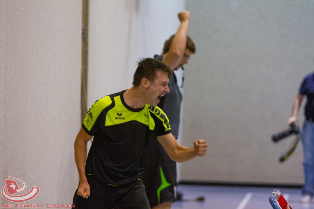 Emotion pur: Guillaume Cuche gewann mit den Beehives den ersten nationalen Meistertitel. (Foto: David Sandoz)