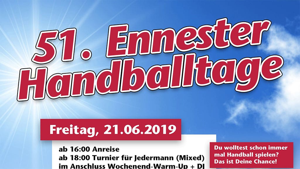 Plakat Ennester Handballtage 2019