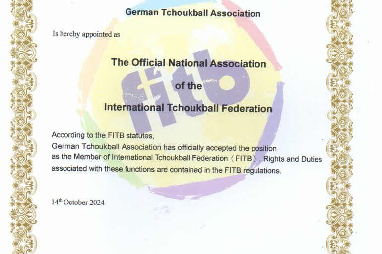 German Tchoukball Association FITB Certificate